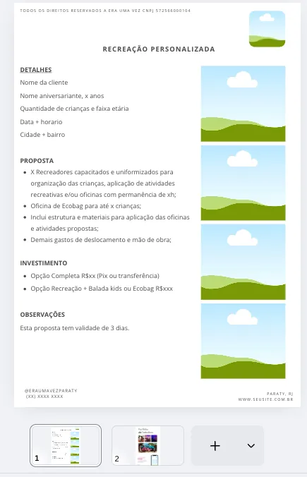 Prévia do modelo de proposta comercial